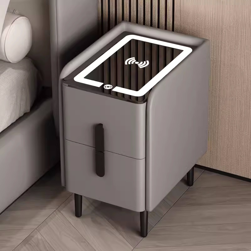 Nordic Style Smart Bedside Tab - Solid Wood Nightstand 2 Drawers review and price