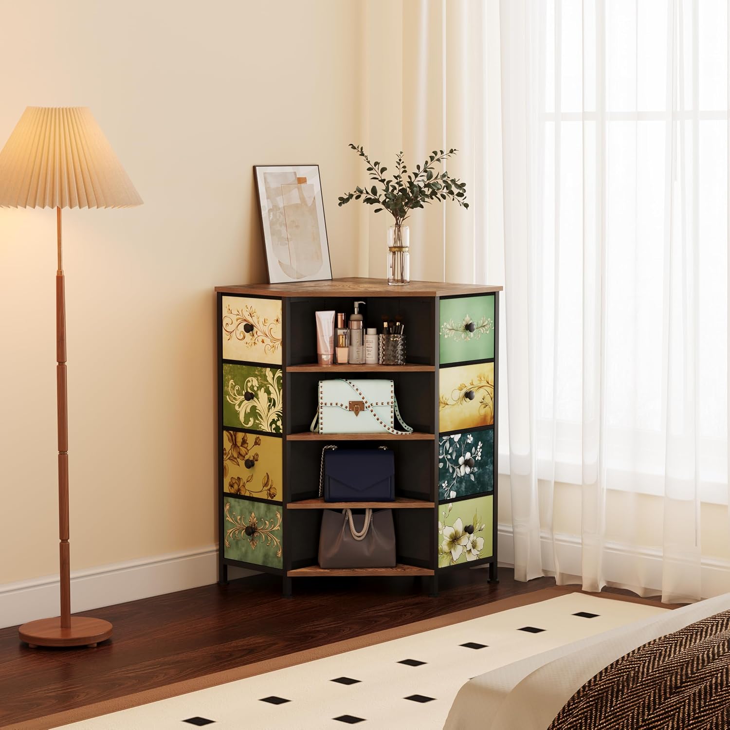 8 Drawer Corner Dresser With F - Bedroom Furniture review and price