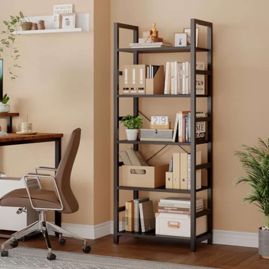 5-Tier Bookshelf, Modern Tall  - Storage review and price