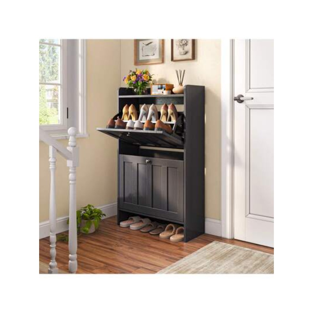Shoe Cabinet With 2 Flip Drawe - Shoe Rack Cabinet Narrow Entryway review and price