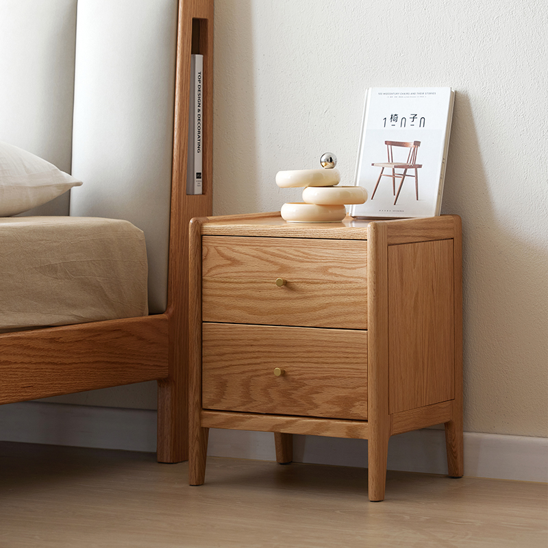 Solid Oak Wood Bedroom Furnitu - Solid Wood Nightstand 2 Drawers review and price