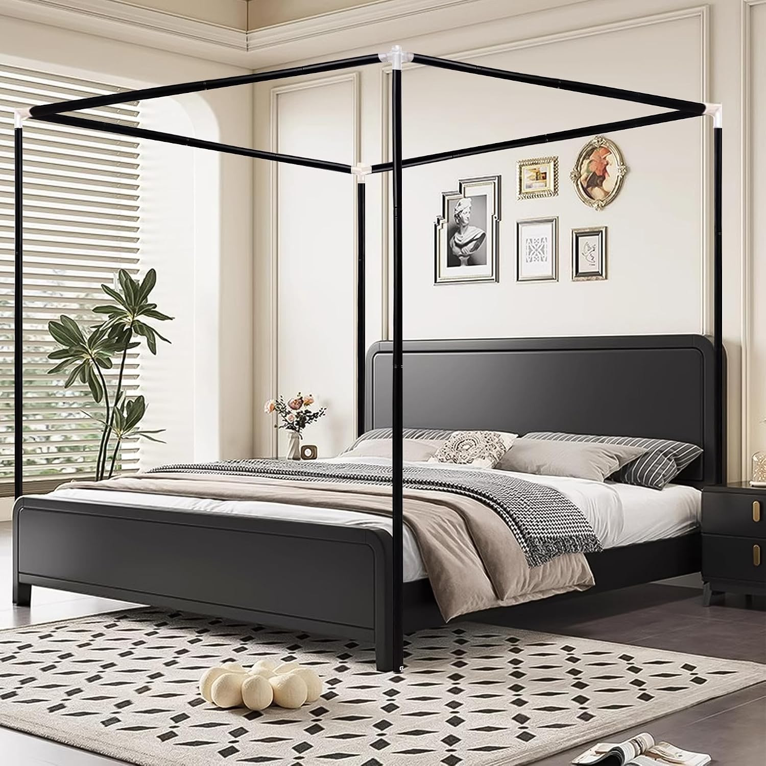 Stainless Steel Canopy Bed Fra - Canopy Bed Frame Metal Queen review and price