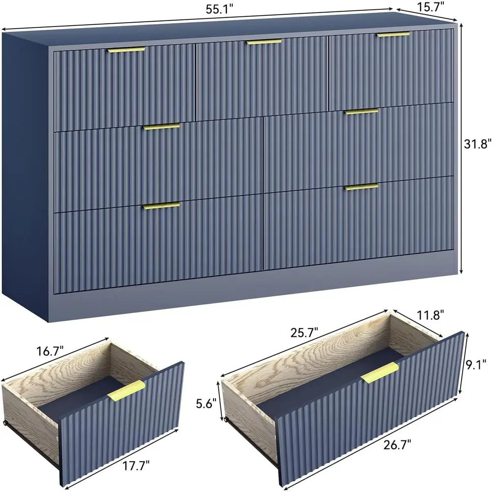55 Wide Bedroom Dresser with D - Bedroom Furniture review and price
