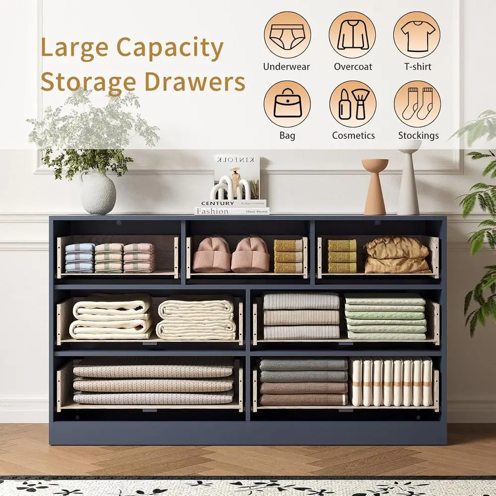55 Wide Bedroom Dresser with D - Bedroom Furniture review and price