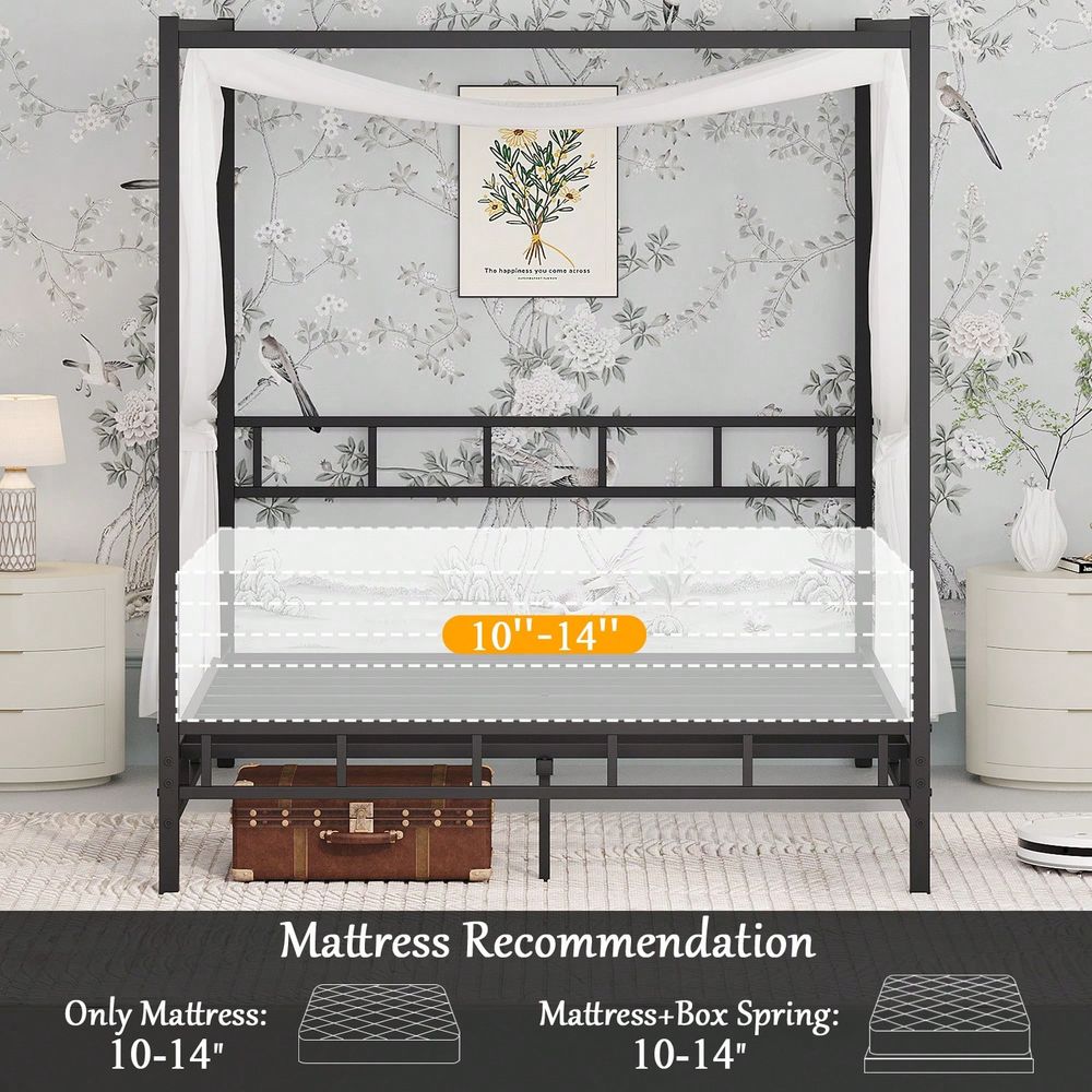 Metal Canopy Bed Frame, Queen  - Canopy Bed Frame Metal Queen review and price