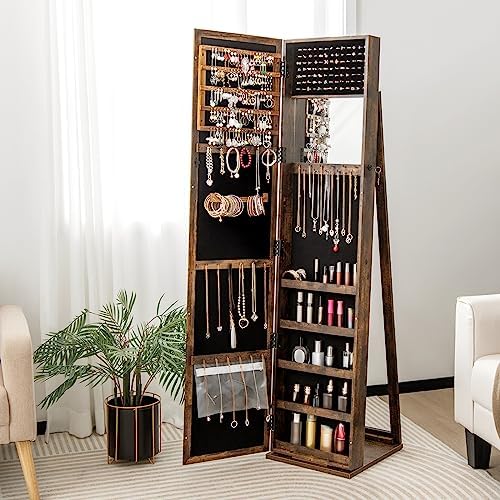 Jewelry Armoire with Full Leng - Full Length Mirror Jewelry Armoire review and price