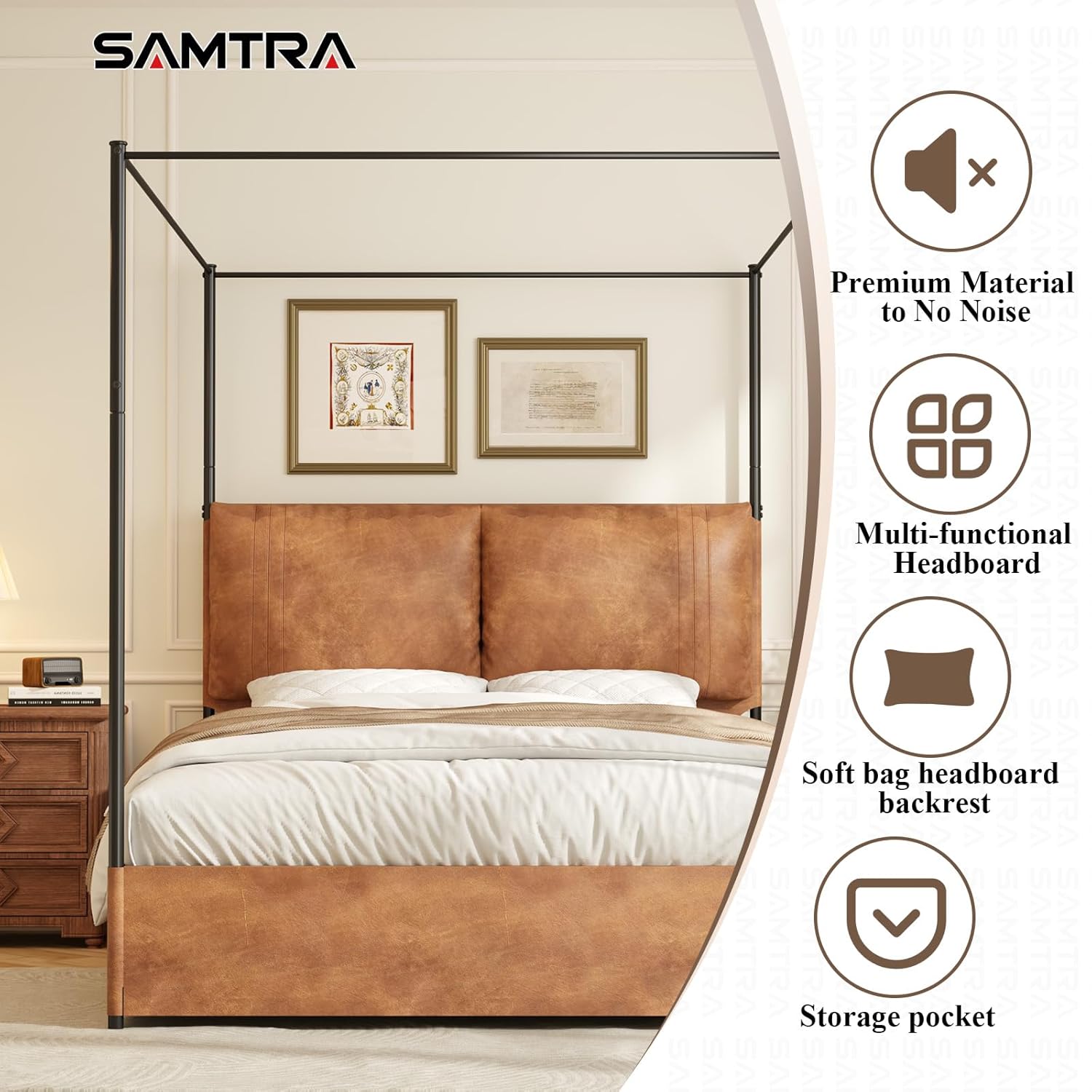 Queen Canopy Bed Frame with Ta - Canopy Bed Frame Metal Queen review and price