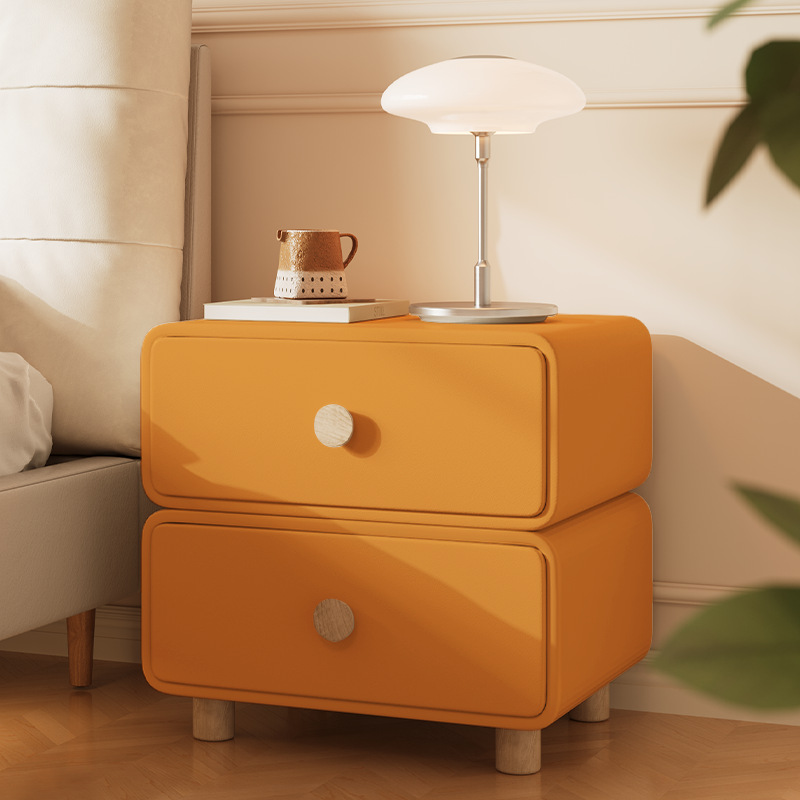Minimalist Cream Bedside Cabin - Solid Wood Nightstand 2 Drawers review and price