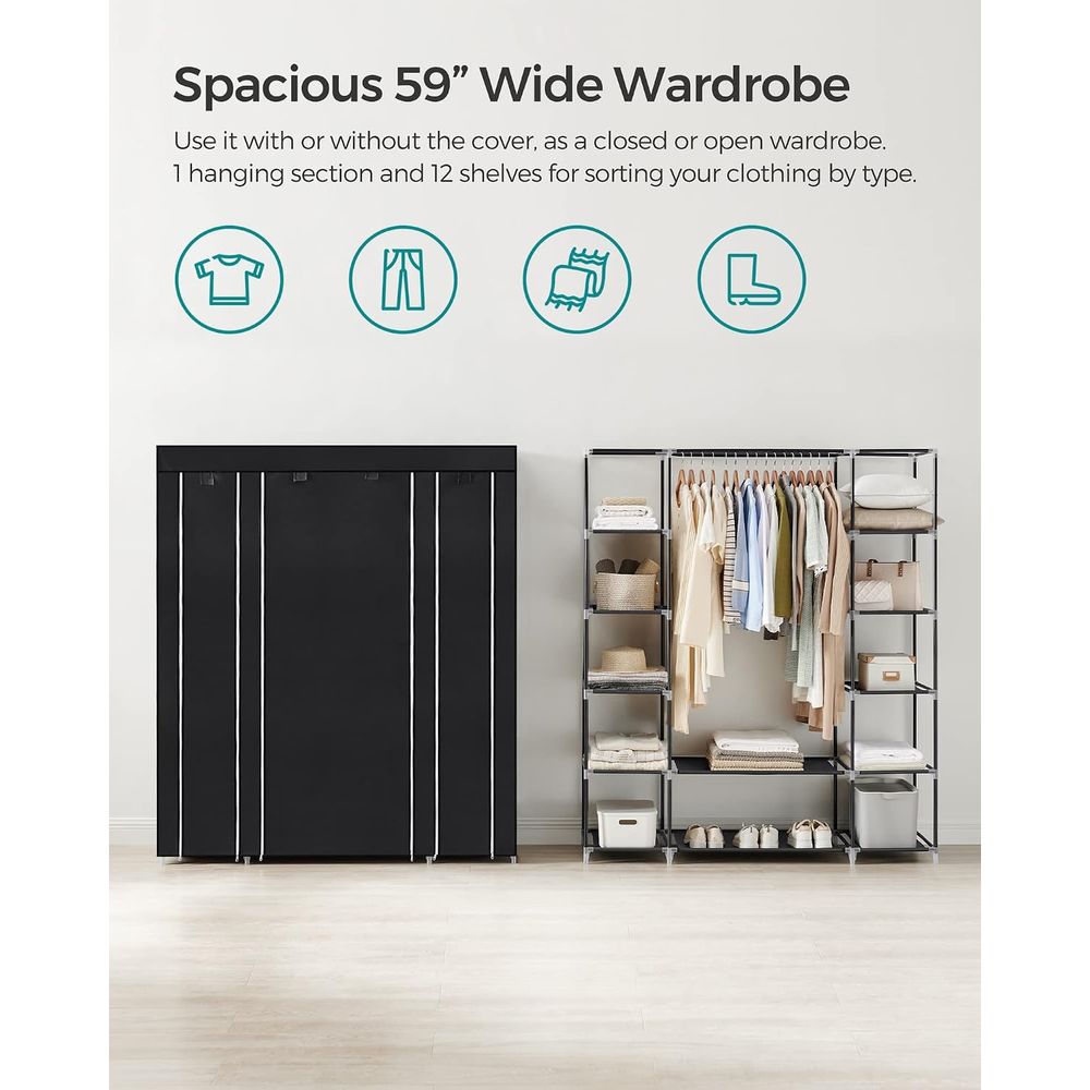 Closet Wardrobe, Portable Clos - Wardrobe Closet Portable Fabric Cover review and price