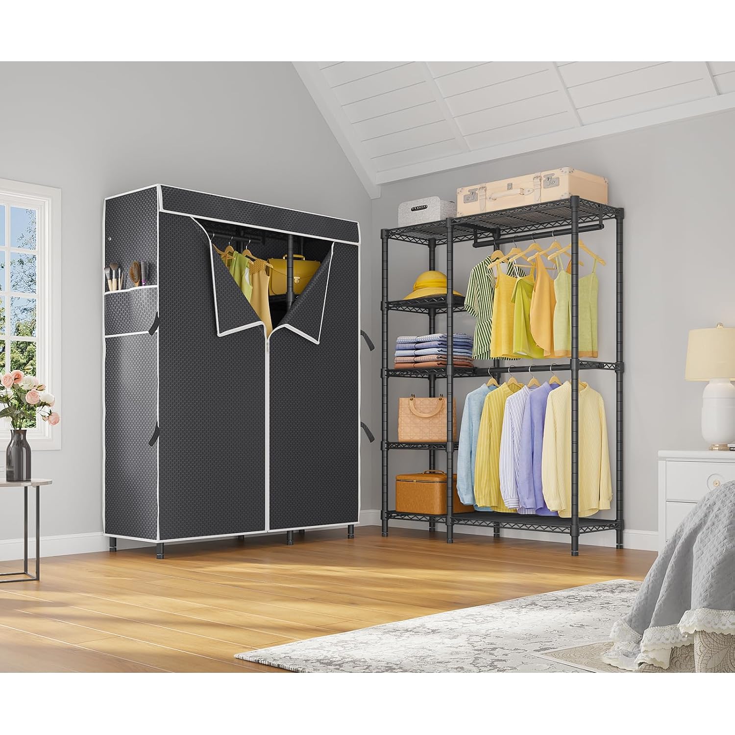 Portable Closet Wardrobe Heavy - Wardrobe Closet Portable Fabric Cover review and price