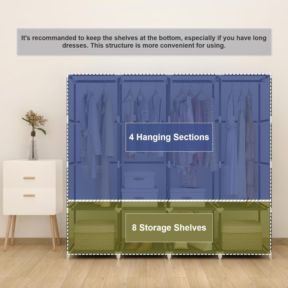 US Shipping Portable Closet Wa - Wardrobe Closet Portable Fabric Cover review and price
