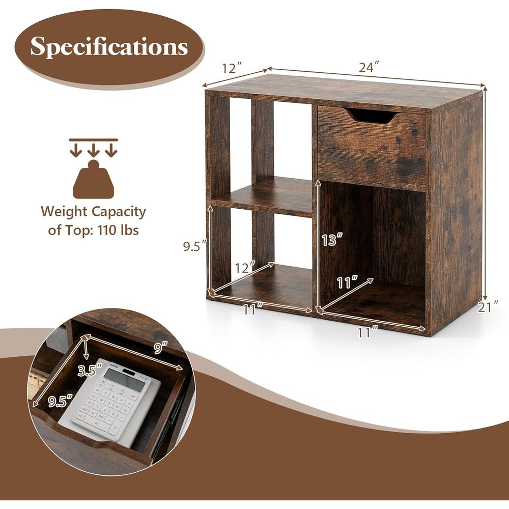 3-Tier Wooden Cube Bookshelf f - Storage review and price