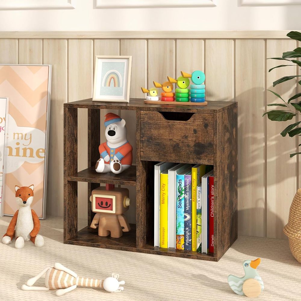 3-Tier Wooden Cube Bookshelf f - Storage review and price