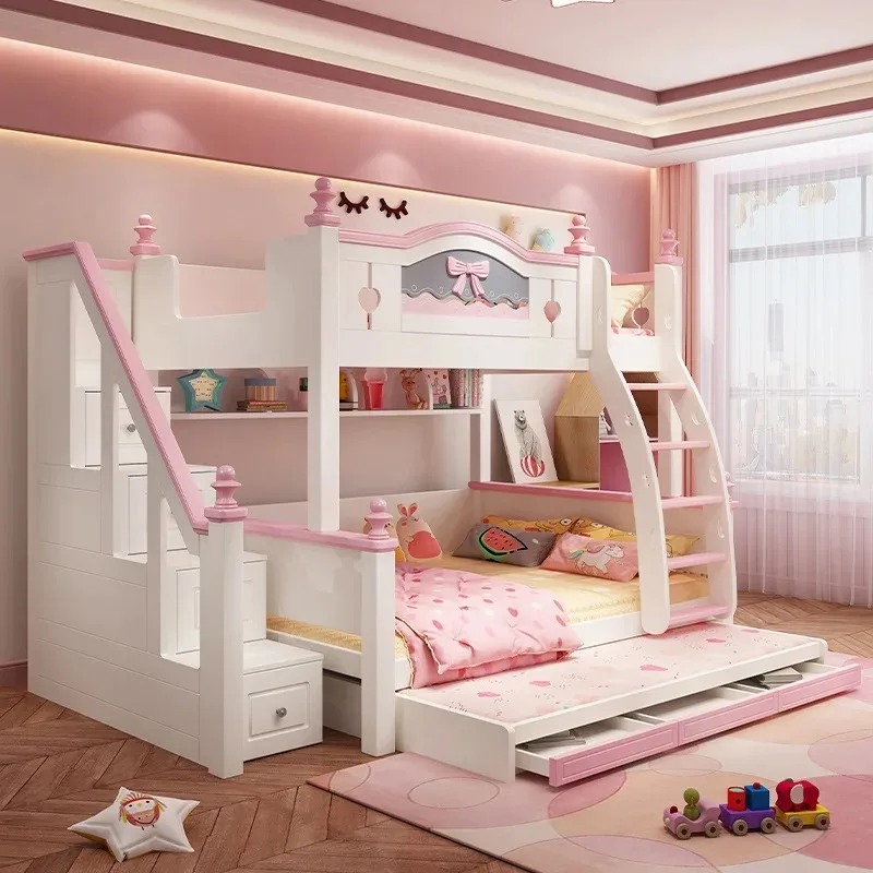 Children Bedroom Furniture Chi - Bunk Bed With Stairs And Slide review and price