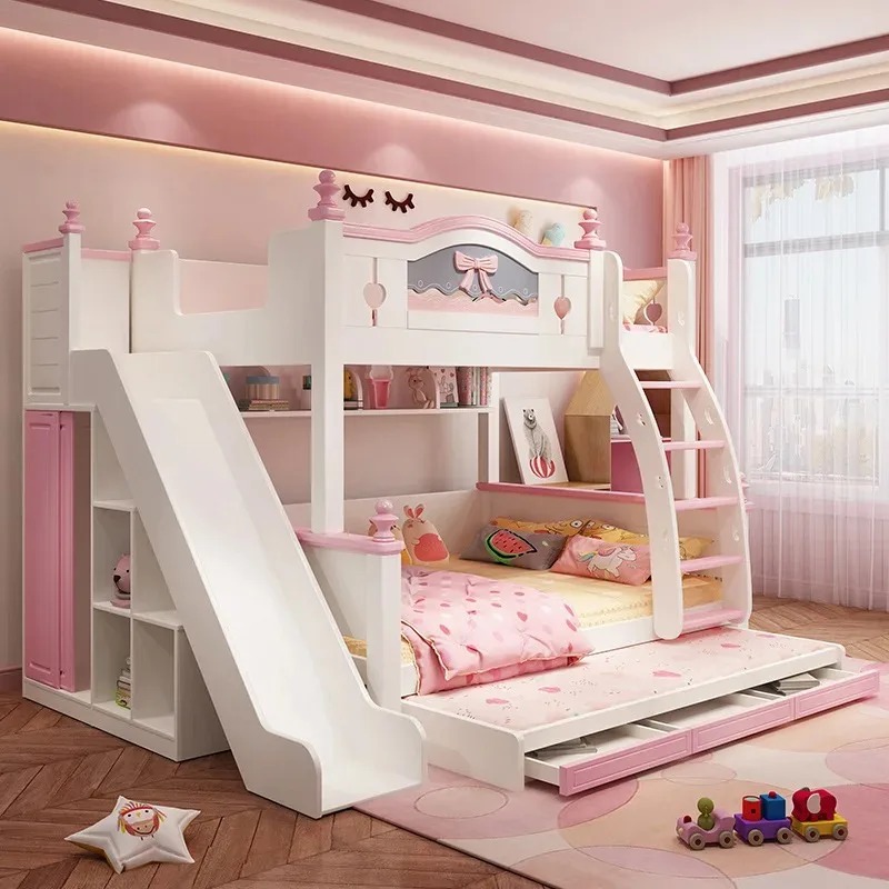 Children Bedroom Furniture Chi - Bunk Bed With Stairs And Slide review and price