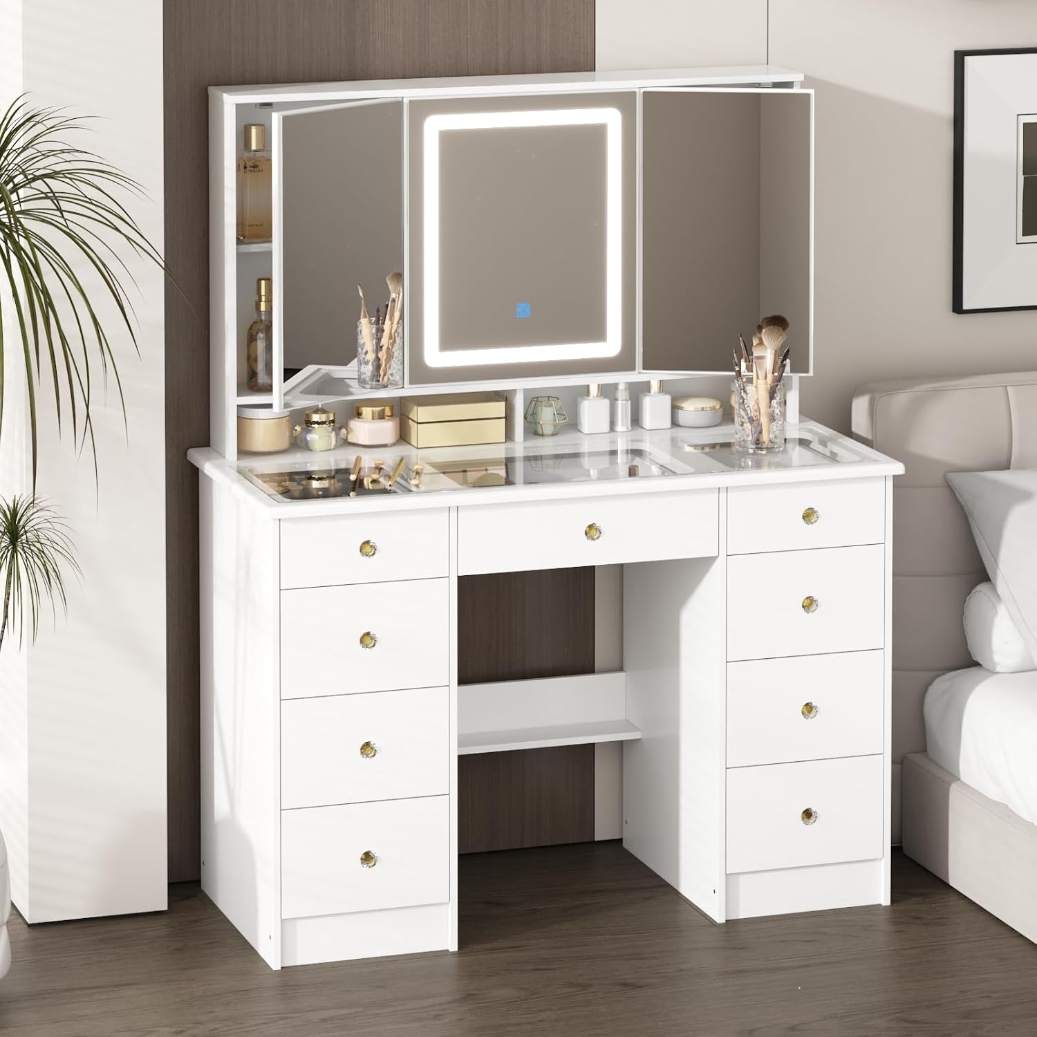 Vanity Desk with Mirror and Li - Dressing Table Vanity With Lighted Mirror review and price