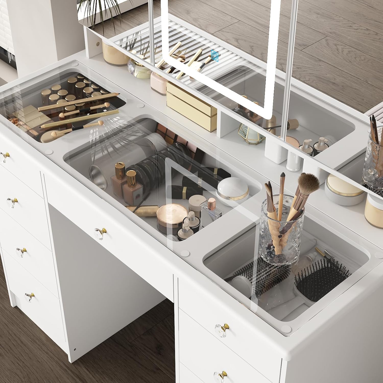 Vanity Desk with Mirror and Li - Dressing Table Vanity With Lighted Mirror review and price