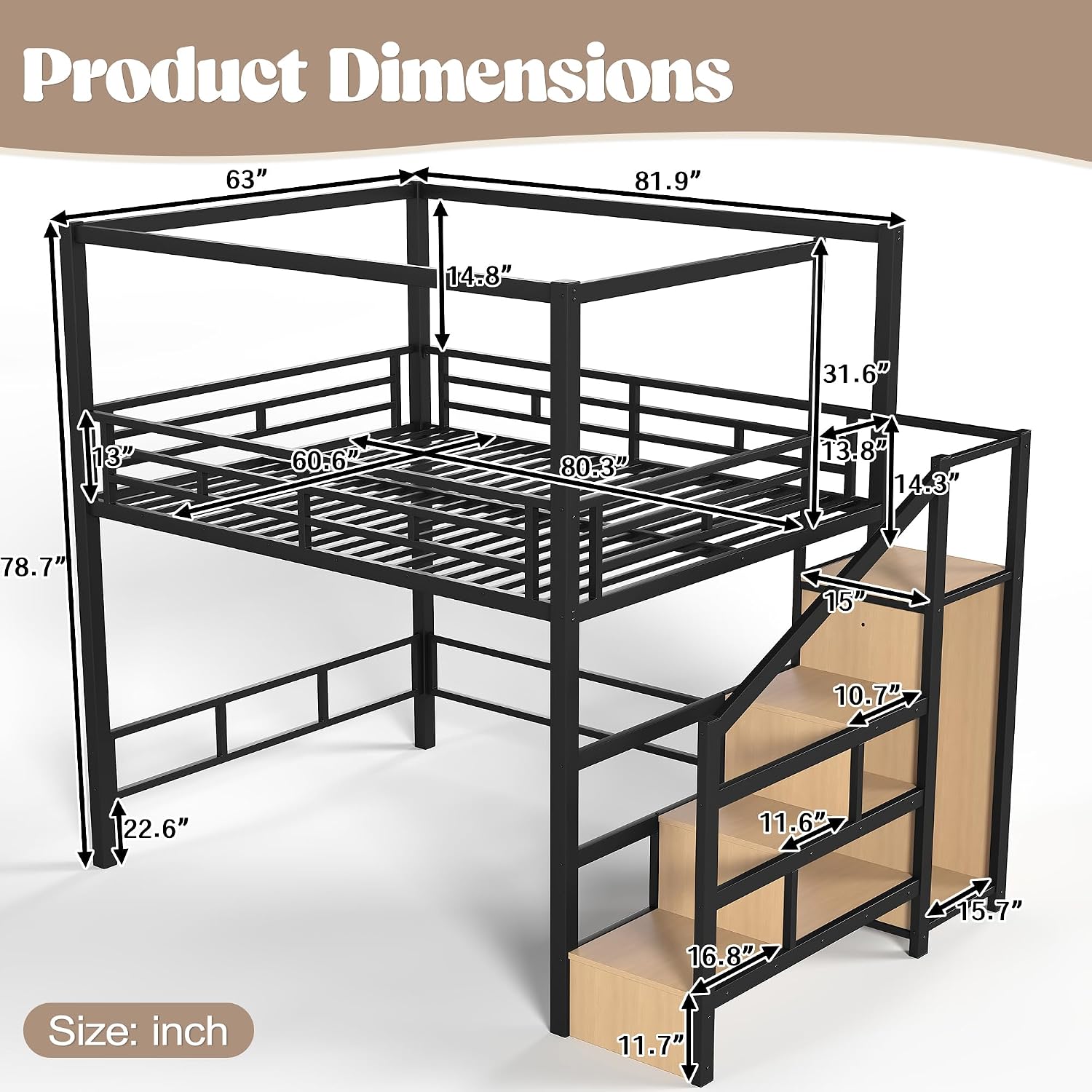 Queen Loft Bed with Storage St - Canopy Bed Frame Metal Queen review and price