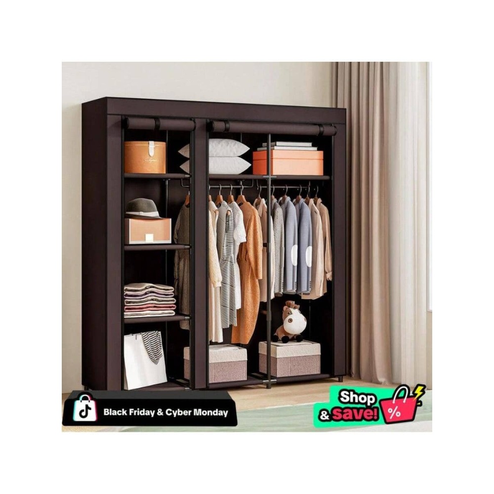 Portable Wardrobe Closet Stora - Wardrobe Closet Portable Fabric Cover review and price