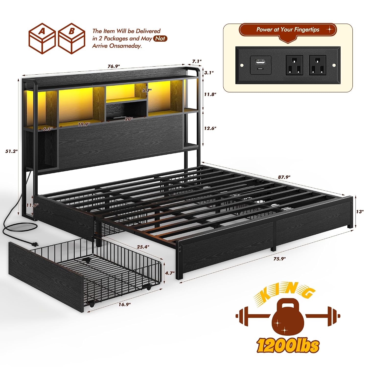 King Size Bed Frame Storage He - King Size Bed Frame With Storage Drawers review and price