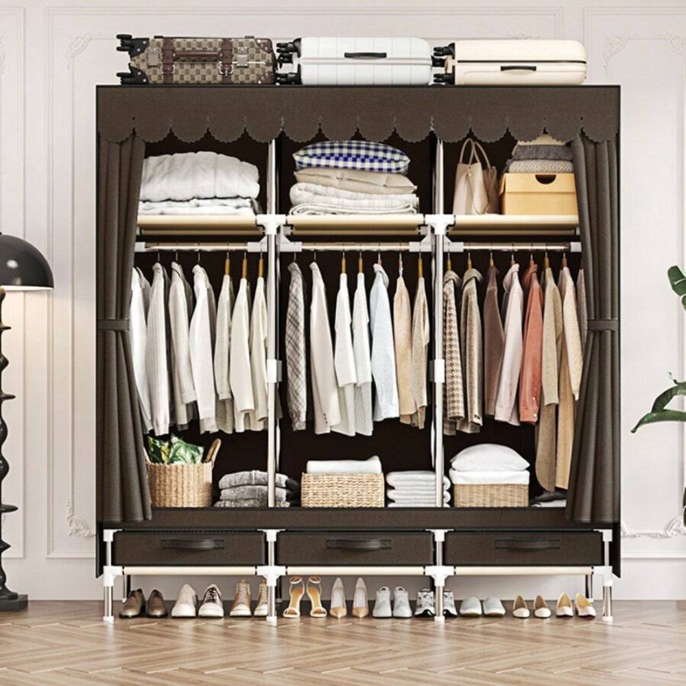 Portable Closet Wardrobe Stora - Wardrobe Closet Portable Fabric Cover review and price
