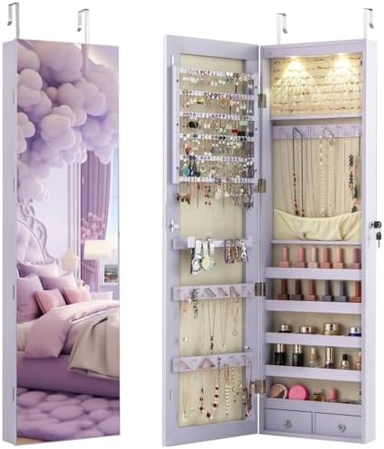 Wall or Door Mounted Jewelry A - Full Length Mirror Jewelry Armoire review and price