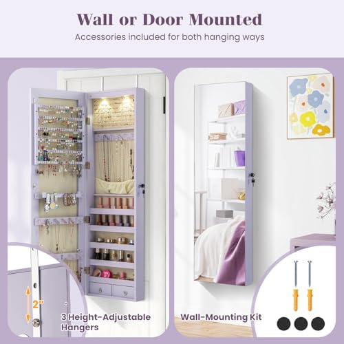 Wall or Door Mounted Jewelry A - Full Length Mirror Jewelry Armoire review and price