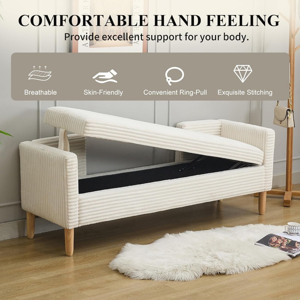 with Wood Leg, End of Bed Benc - Bedroom Furniture review and price