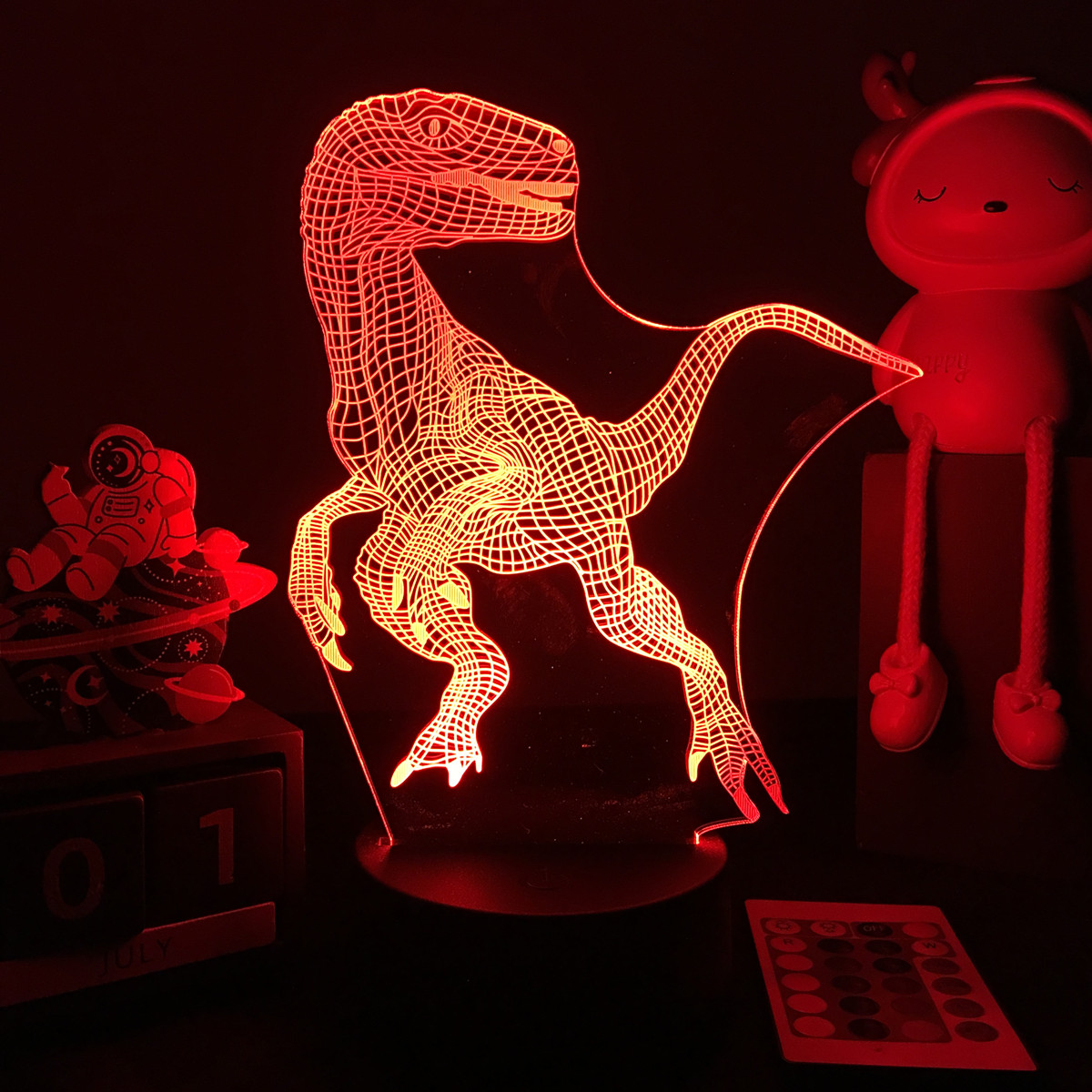 3D LED Dinosaur Nightlight For - Floating Nightstand With Led Light review and price