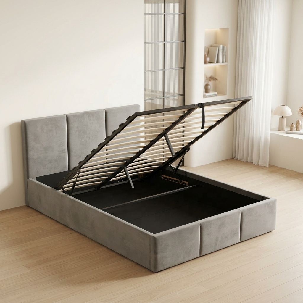 ^Free Sample Modern Soft Bed P - Gas Lift Storage Bed Hydraulic review and price
