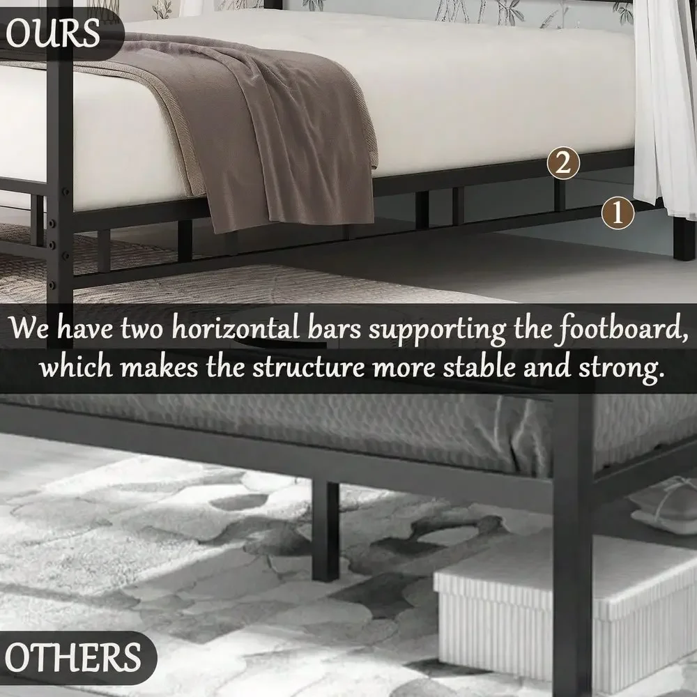 Metal Canopy Bed Frame, Queen  - Canopy Bed Frame Metal Queen review and price