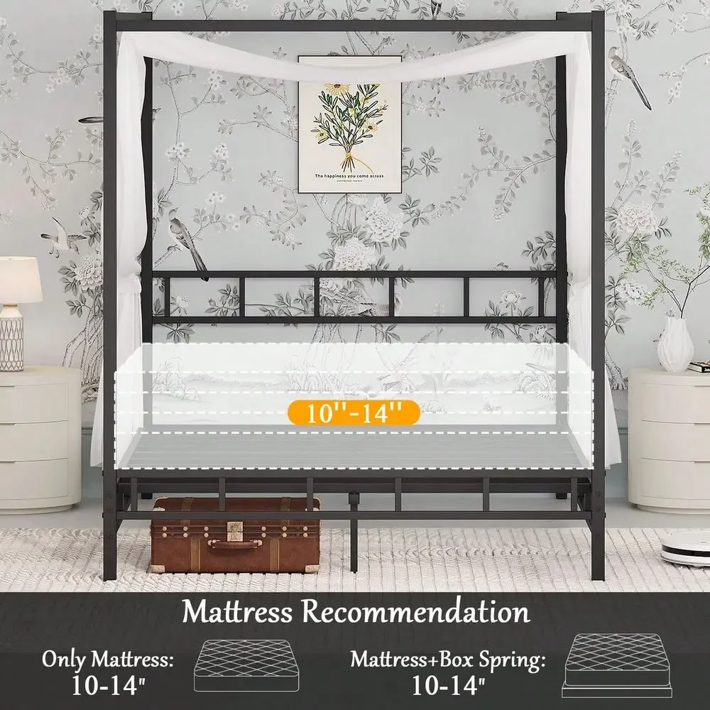 Metal Canopy Bed Frame, Queen  - Canopy Bed Frame Metal Queen review and price