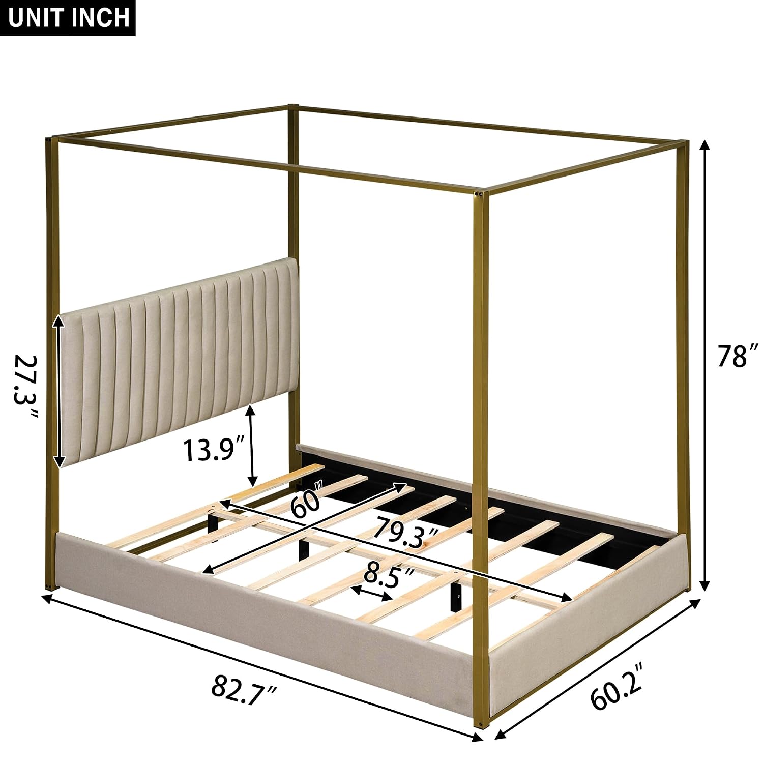 Modern Canopy Platform Bed Que - Canopy Bed Frame Metal Queen review and price