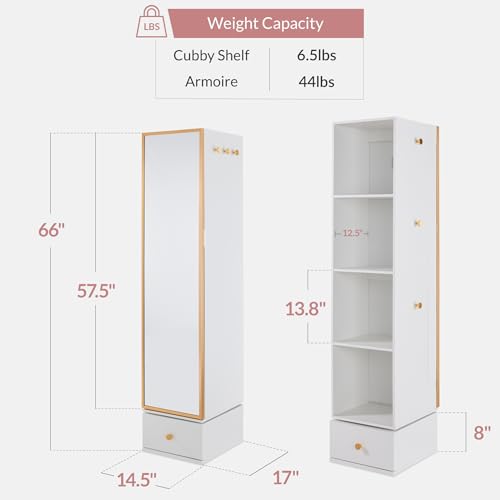 Rotating Mirror w/Storage Cabi - Full Length Mirror Jewelry Armoire review and price
