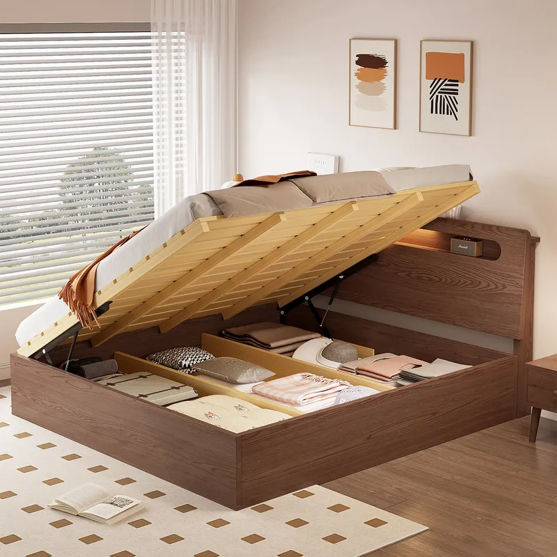 Modern Solid Wood Hydraulic St - Gas Lift Storage Bed Hydraulic review and price