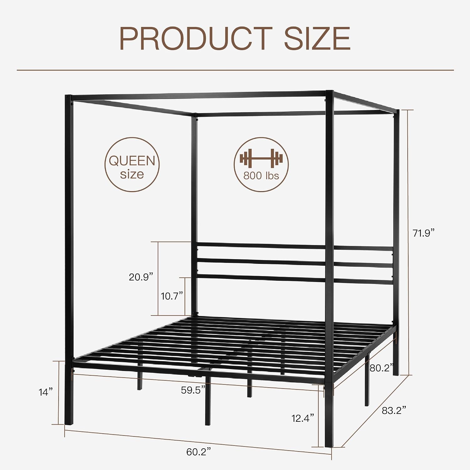 Queen Metal Canopy Bed Frame H - Canopy Bed Frame Metal Queen review and price