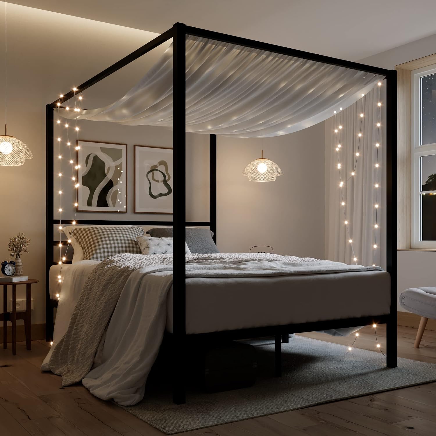 Queen Metal Canopy Bed Frame H - Canopy Bed Frame Metal Queen review and price