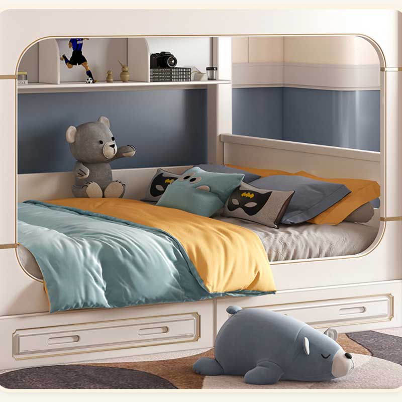 &Modern House White Boys Girl  - Bunk Bed With Stairs And Slide review and price