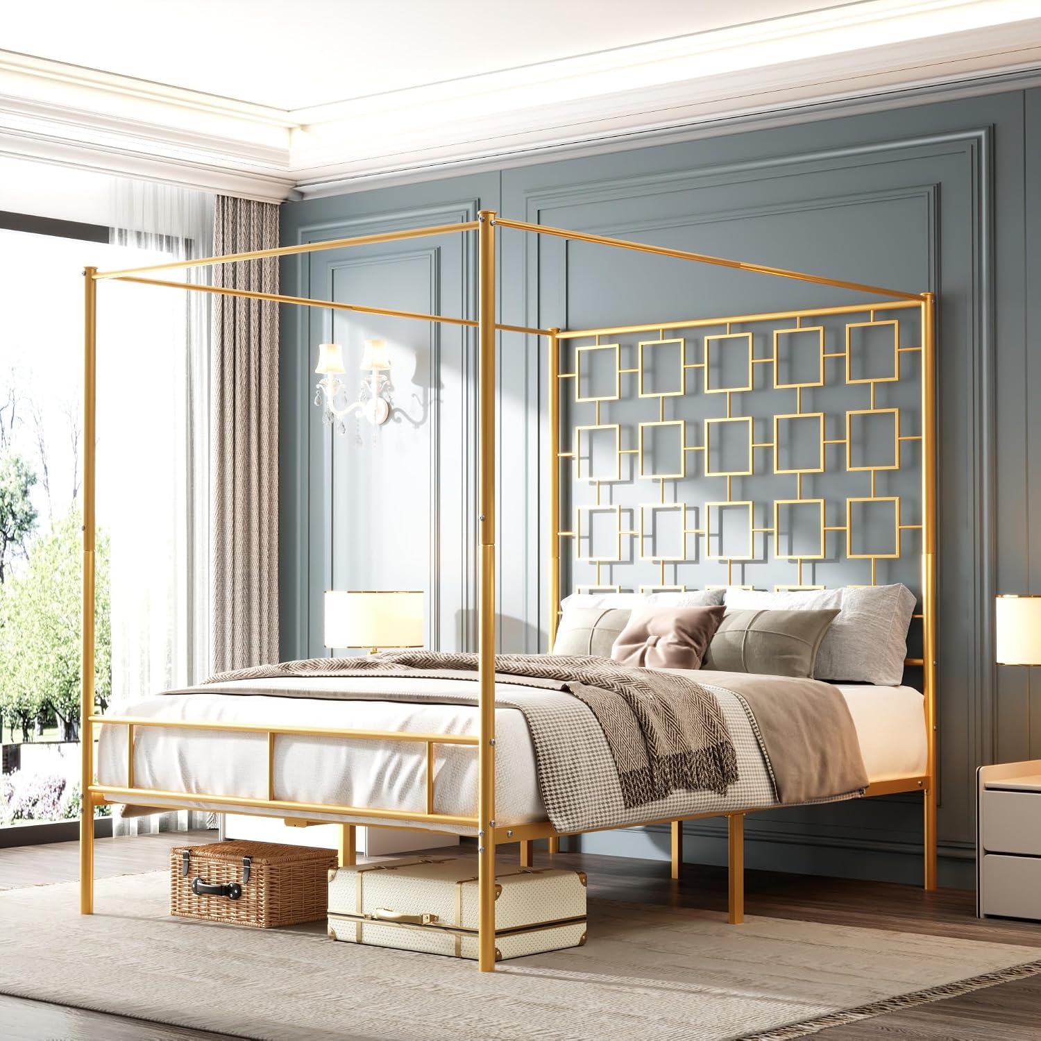 Queen Canopy Bed Frame Metal F - Canopy Bed Frame Metal Queen review and price