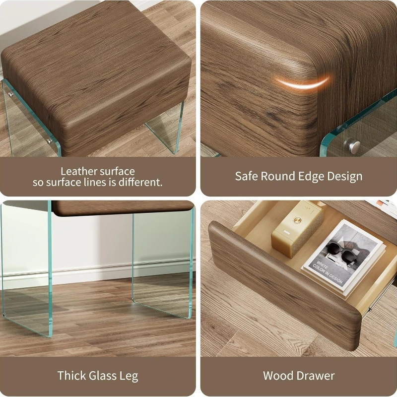 Nightstand Drawer Bedside Side - Solid Wood Nightstand 2 Drawers review and price