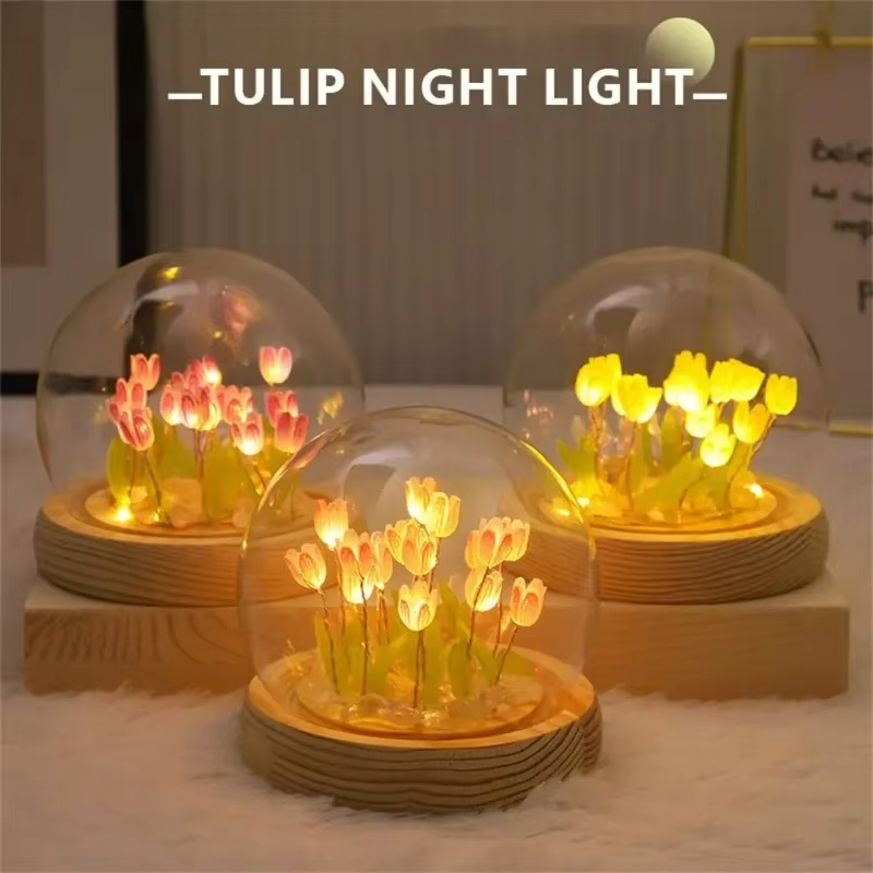 LED DIY Handmade Mini Tulip Ni - Floating Nightstand With Led Light review and price