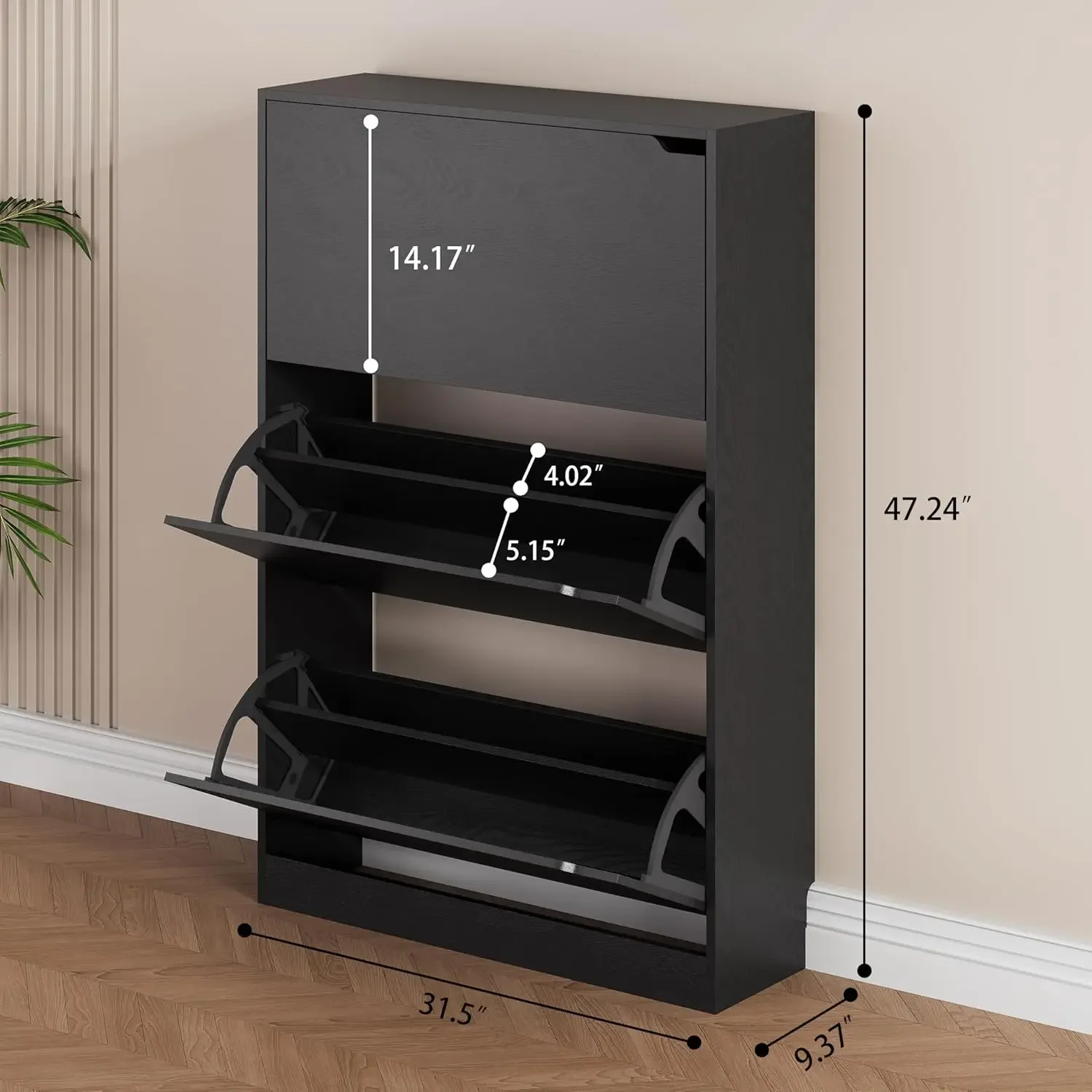 Shoe Storage Cabinet, Wood Sho - Shoe Rack Cabinet Narrow Entryway review and price