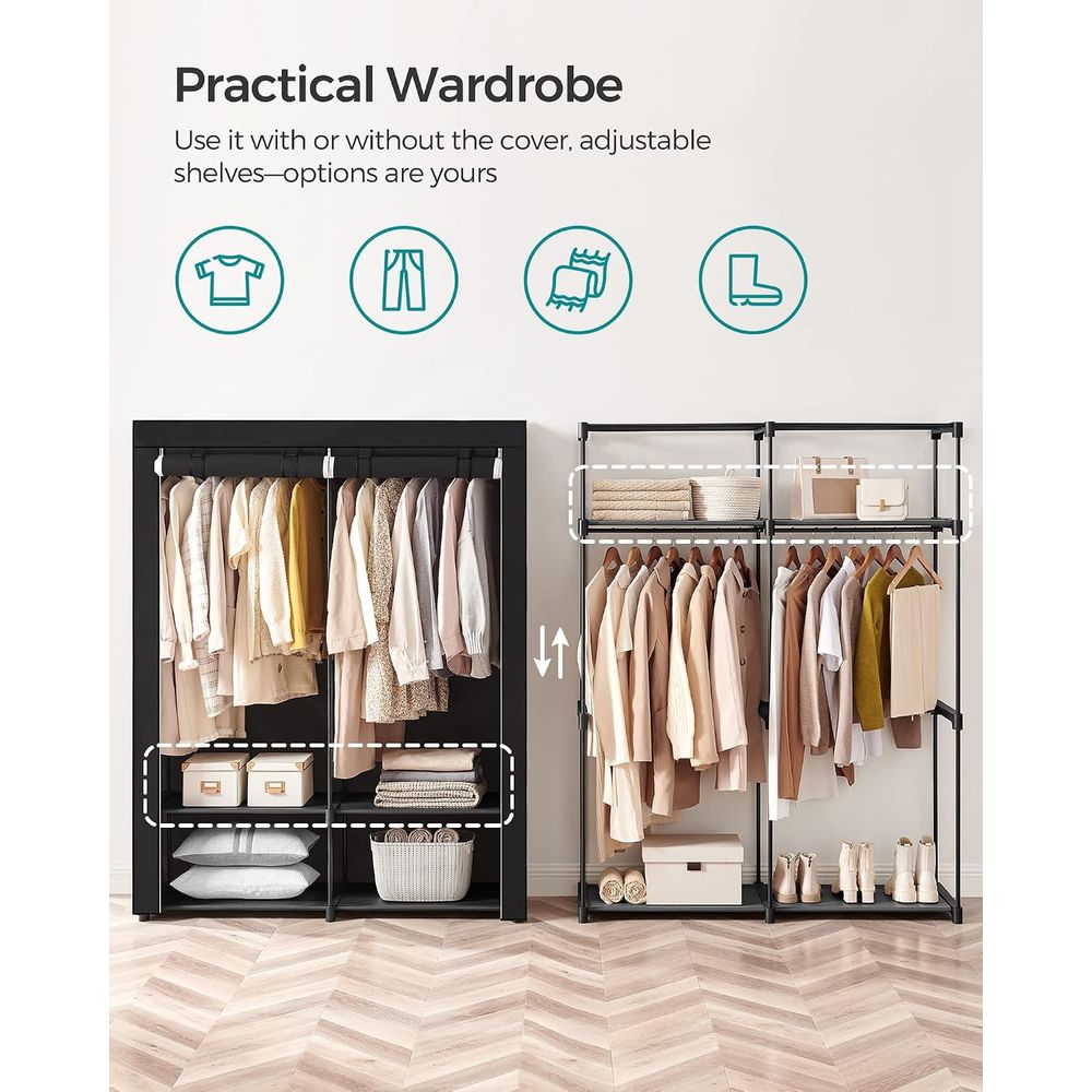 Closet Wardrobe, Portable Clos - Wardrobe Closet Portable Fabric Cover review and price