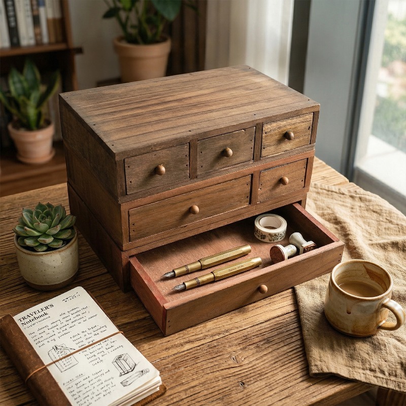 Wooden Desktop Storage Box Mon - Storage review and price