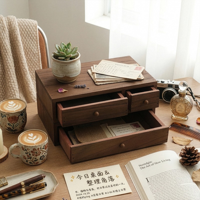 Wooden Desktop Storage Box Mon - Storage review and price